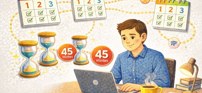 Sfida 4 settimane di deep work: 3 sessioni da 45 minuti a settimana